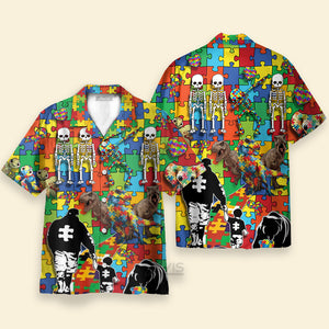 Avis89 Autism Awareness It's OK To Be Different Dad And Son - Gift For Dad - Hawaiian Shirt