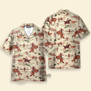 Avis89 Western Retro Cowboy - Hawaiian Shirt