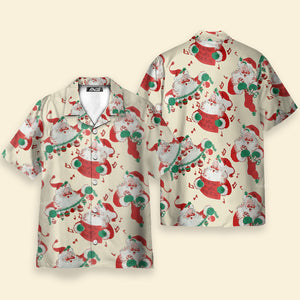 Christmas Cute Santa Claus Singing - Hawaiian Shirt