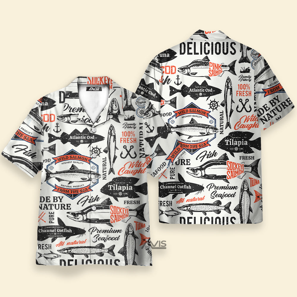 Avis89 Ocean Fish Wild Salmon Highest Quality - Hawaiian Shirt