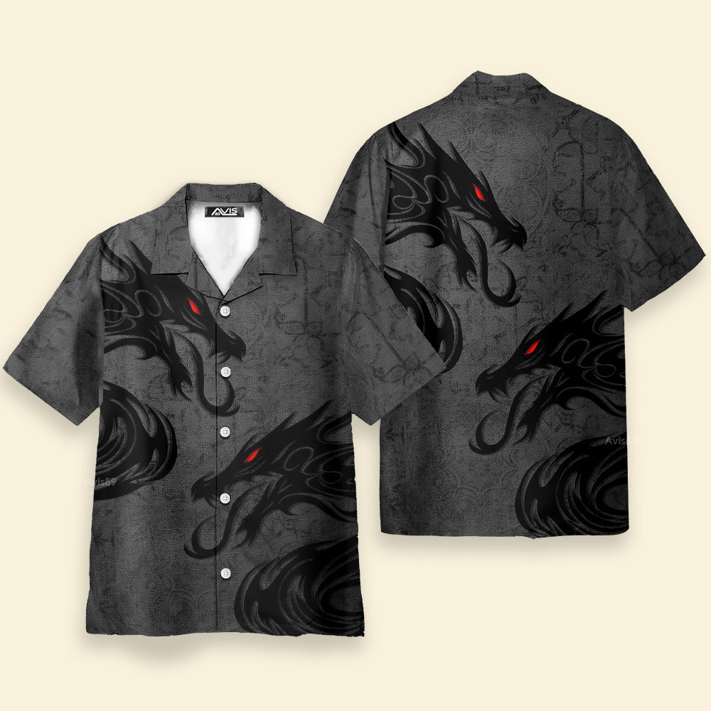 Avis89 Black Dragon Red Eyes - Hawaiian Shirt