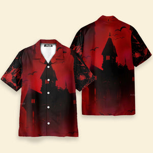 Avis89 Scary Vampire Castle Halloween - For Men And Women - Hawaiian Shirt