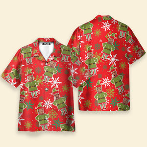 Custom Photo Christmas Elf - For Men And Women - Personalized Hawaiian Shirt