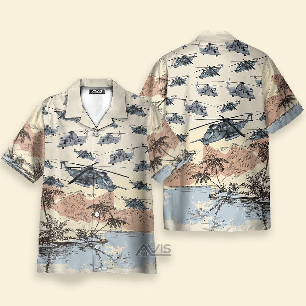 Avis89 US Air Force Sikorsky MH53 Pave Low - Hawaiian shirt