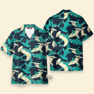 Avis89 Hammerhead Shark Pattern - For Men And Women - Hawaiian Shirt