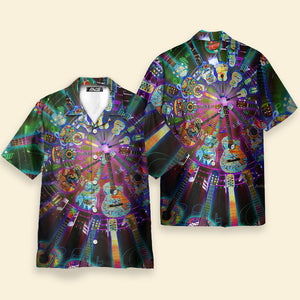 Avis89 Hippie Funny Guitar Music Colorful - Hawaiian Shirt