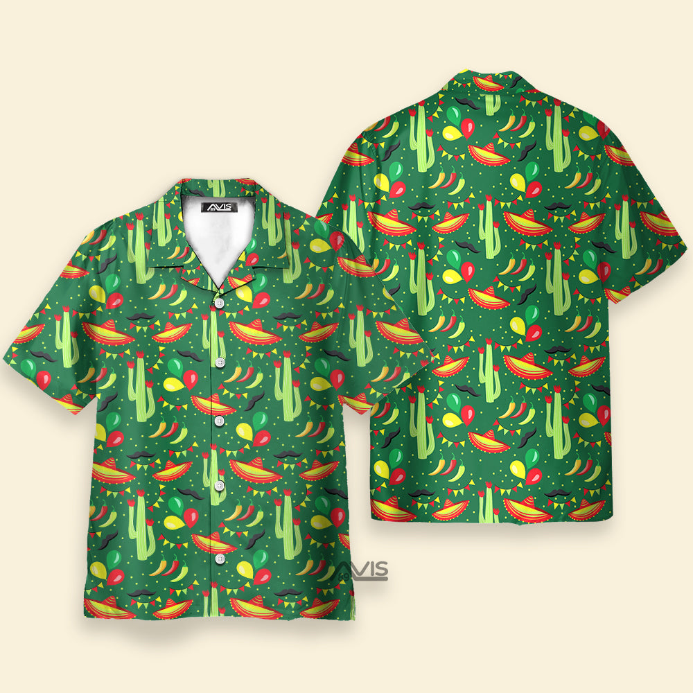 Avis89 Cinco De Mayo Festive Mexican Party Pattern - Hawaiian Shirt