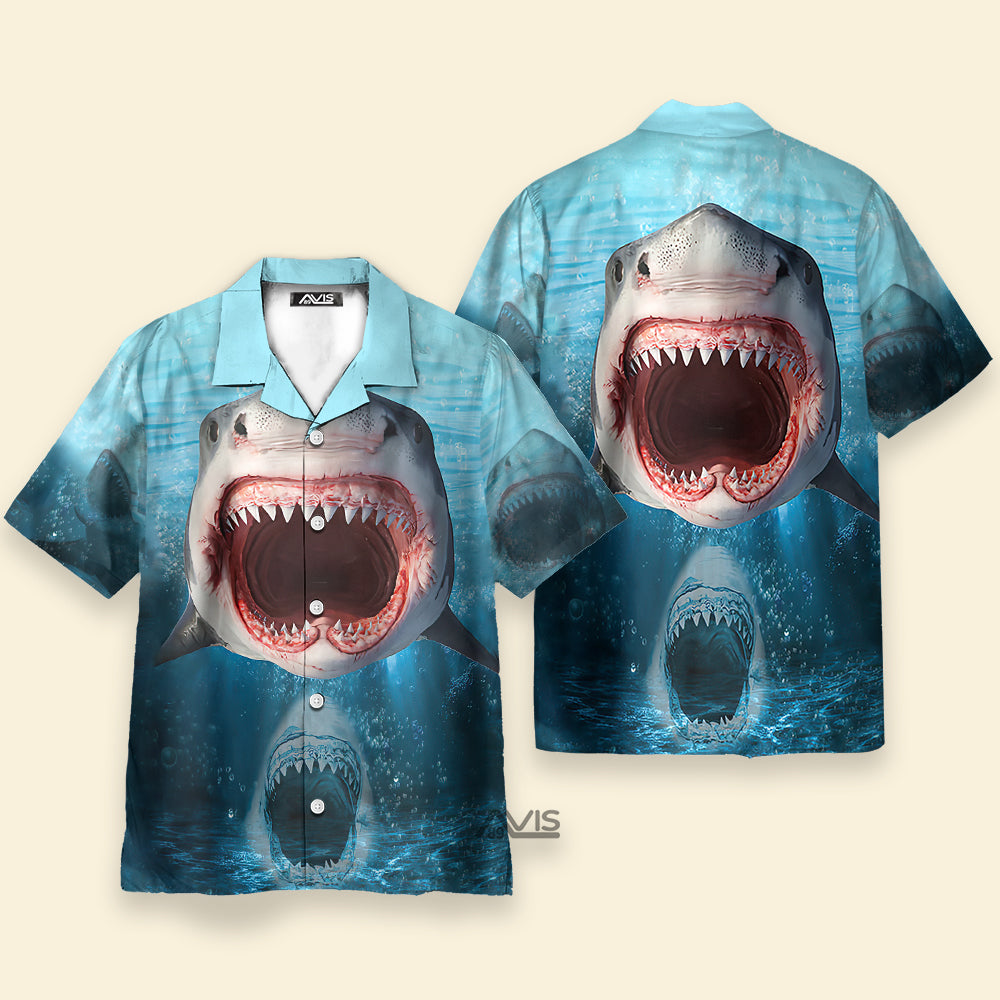 Show Your Teeth Shark - For Men And Women - Hawaiian Shirt