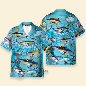 avis89 Fishing Tuna Fish In The Blue Sea - Hawaiian Shirt\