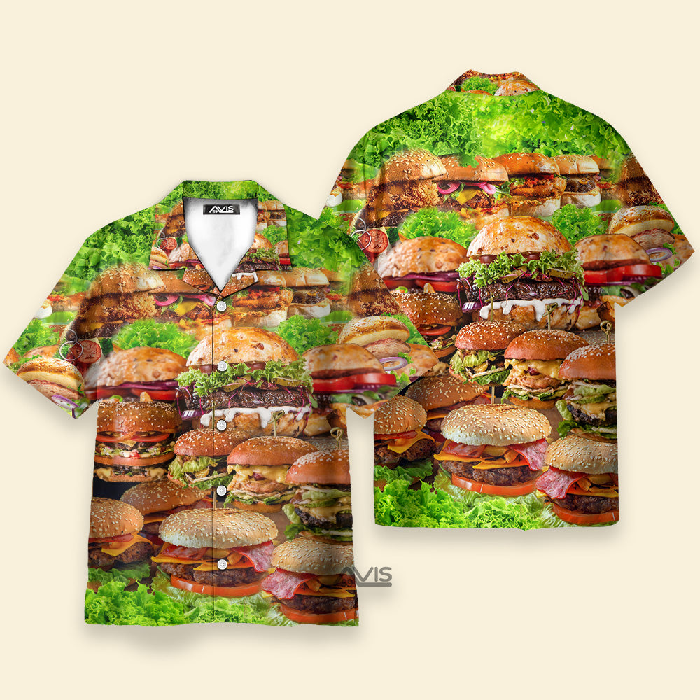 Food Good Mood Delicious Hamburger - Hawaiian Shirt