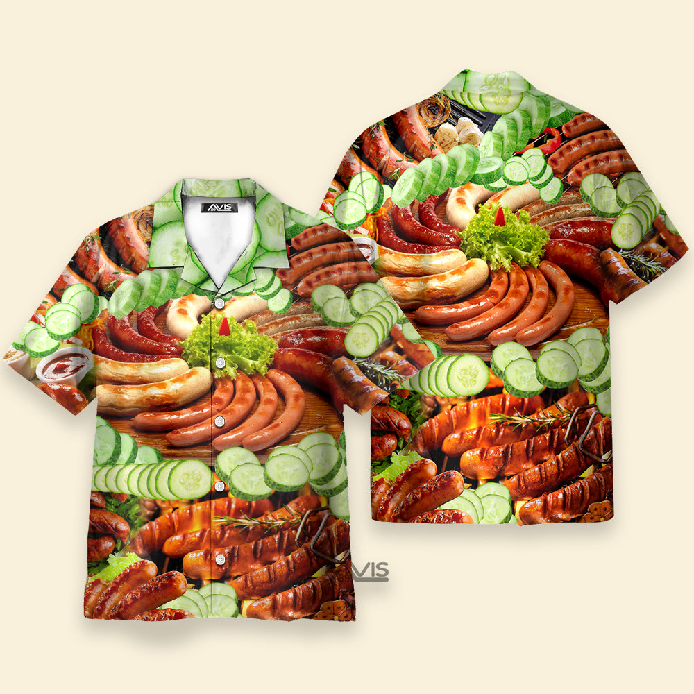 Avis89 Food Life Is Better With Hot Dog Salad - Gift For Food Lovers - Hawaiian Shirt