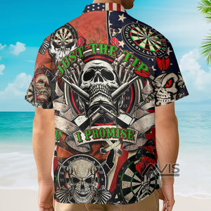 Avis89 Darts Just The Tip I Promise Skull - Hawaiian Shirt