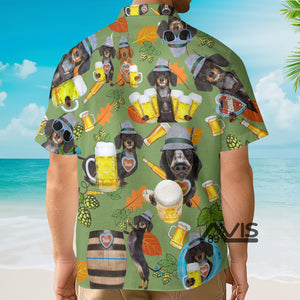 Avis89 Dachshund Drinking Beer - Hawaiian Shirt