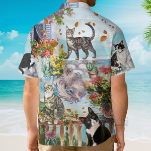 Avis89 Cat Loves Home And Loves Summer - Gift For Cat Loves - Hawaiian Shirt