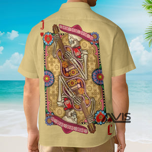 Avis89 Skull Playing Card Yellow Version - Hawaiian Shirt