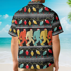 Christmas Bigfoot Light - For Men And Women - Hawaiian Shirt