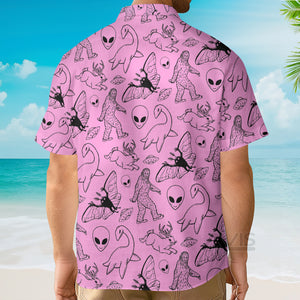 Avis89 Bigfoot Alien Pink - For Men And Women - Hawaiian Shirt