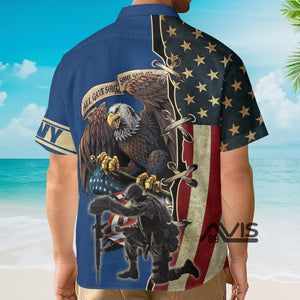 Avis89 Navy All Gave Some Eagle Veteran - Hawaiian Shirt