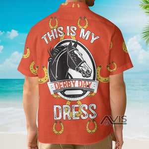 Kentucky My Derby Day Dress Racing Horseshoe - Hawaiian Shirt