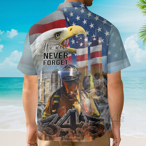 Avis89 Patriot Day 911 Never Forget September Firefighter - Hawaiian Shirt