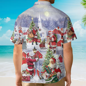 Christmas Merry Xmas Santa Claus Is Coming - Hawaiian Shirt