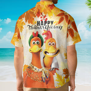 Avis89 Happy Turkey Chicken Family -  For Men And Women - Hawaiian Shirt