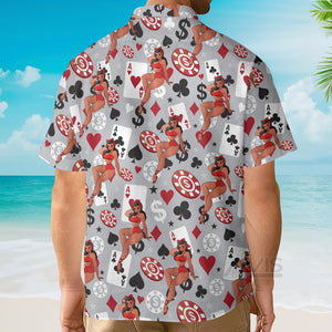 Avis89 Poker Casino Beauty Girl Pattern - Hawaiian Shirt