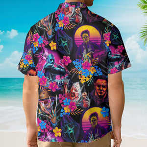 Avis89 Halloween All Horror Movie Retro Tropical Style - Hawaiian Shirt