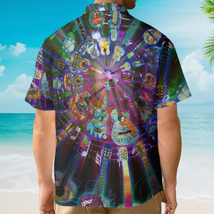 Avis89 Hippie Funny Guitar Music Colorful - Hawaiian Shirt