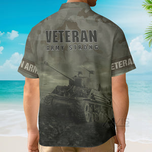 Avis89 Veteran Army Strong Tank - Hawaiian Shirt