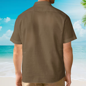 Avis89 50s Bowling Style Khaki Brown - Hawaiian Shirt