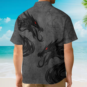 Avis89 Black Dragon Red Eyes - Hawaiian Shirt