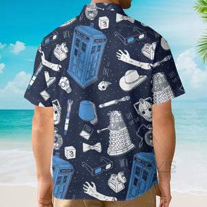 Avis89 Police Box Doctor Who Pattern - Hawaiian Shirt