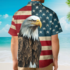 Avis89 Independence Day American Flag Eagle - Hawaiian Shirt