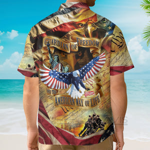 Avis89 America Guardian Of Freedom And The American Way Of Life -  Hawaiian Shirt