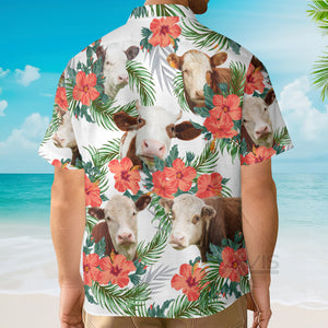 Avis89 Unique Hereford Hawaiian Flowers - Hawaiian Shirt