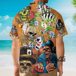 Avis89 Poker Skull Life Style - Hawaiian Shirt