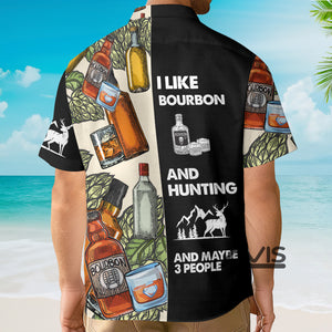 Wine Hunting I Like Bourbon - Hawaiian Shirt