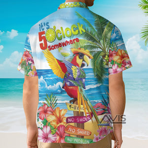 Retired Not My Problem Anymore Parrot Tropical - Hawaiian Shirt