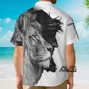 Avis89 Premium Jesus And Lion Aloha - Hawaiian Shirt