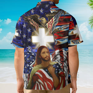 Avis89 America Jesus Bless - Hawaiian Shirt