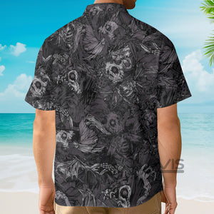 Avis89 Mens Casual Skull Evil - Hawaiian Shirt