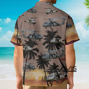 Avis89 US Army Sikorsky UH-60 Black Hawk Helicopter - Hawaiian Shirt