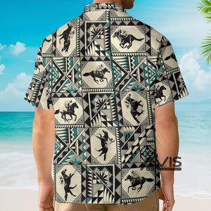 Kentucky Derby Horse Racing Native Pattern - Hawaiian Shirt