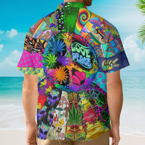 Avis89 Hippie Alien Frogs Love Peace Amazing Style - Hawaiian Shirt