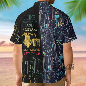 Avis89 Guitar I Like Motorcycle And Guitar - Hawaiian Shirt