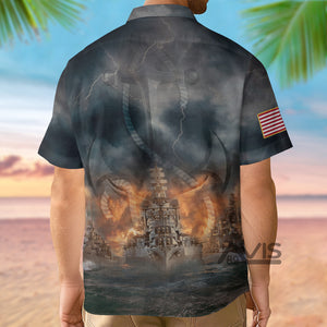 Avis89 United States Navy Veteran Ships And Anchors - Hawaiian Shirt