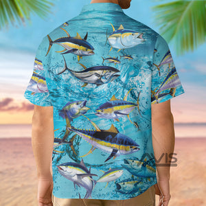 avis89 Fishing Tuna Fish In The Blue Sea - Hawaiian Shirt