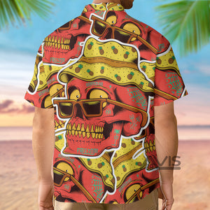 Funky Skull With Yellow Hat - Gift For Men And Women - Hawaiian Shirt