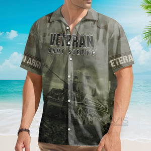 Avis89 Veteran Army Strong Tank - Hawaiian Shirt